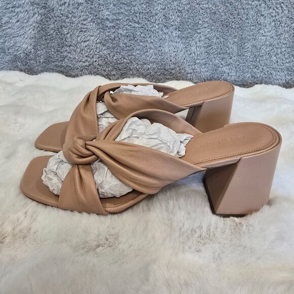 Everlane Day Twist Heel Blush Tan Leather Women's Size 10.5 NEW Office Neutral - Picture 2 of 10
